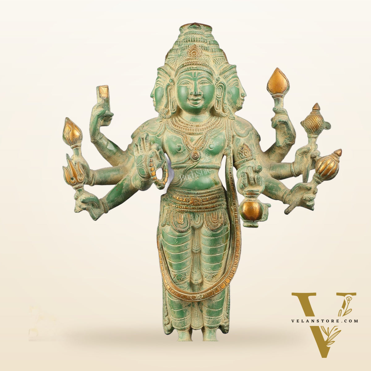 Brass Lord Brahma Statue - 16 Inch
