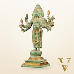 Brass Lord Brahma Statue - 16 Inch