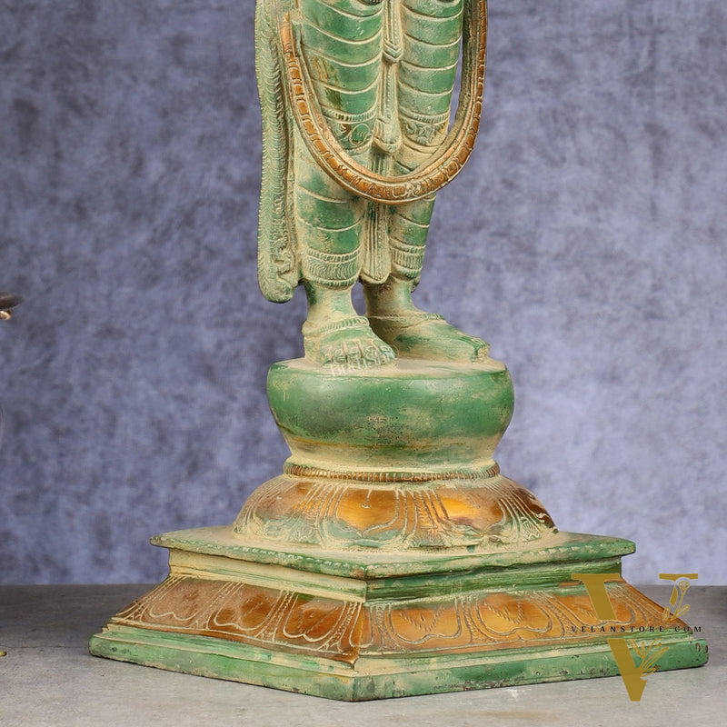 Brass Lord Brahma Statue - 16 Inch