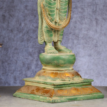 Brass Lord Brahma Statue - 16 Inch