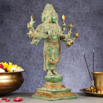 Brass Lord Brahma Statue - 16 Inch