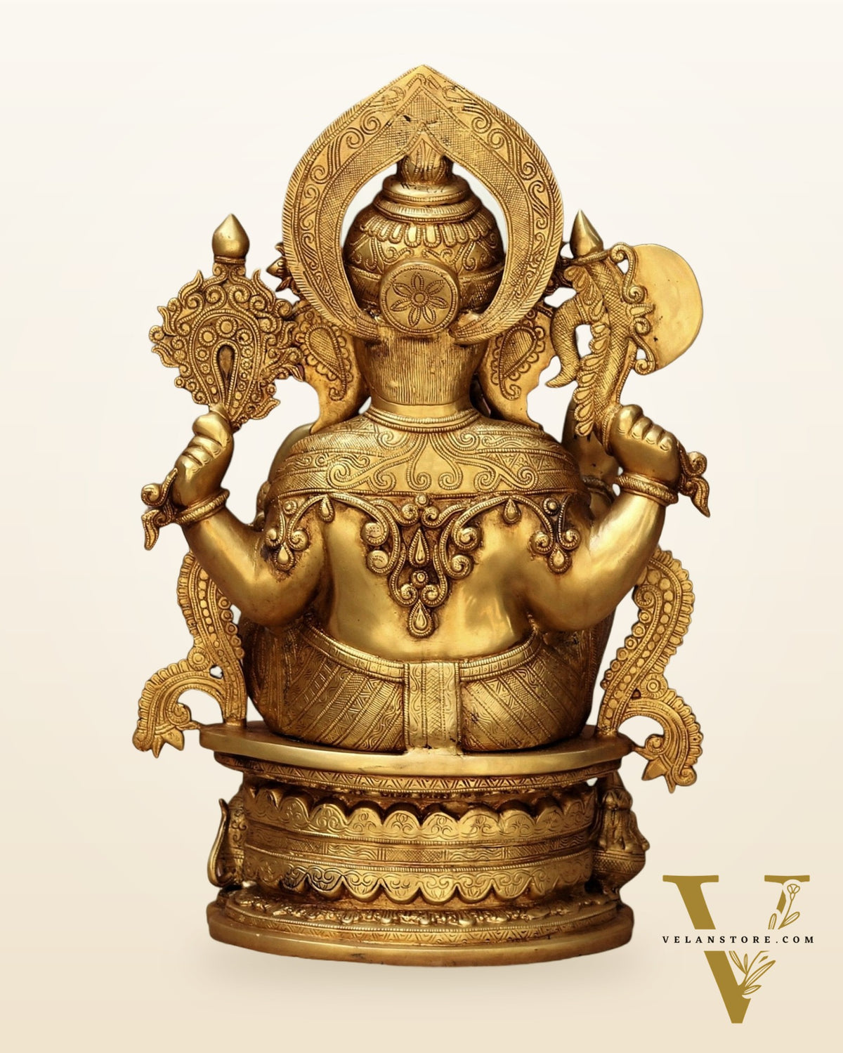 Brass Lord Ganapati Sculpture - 23"