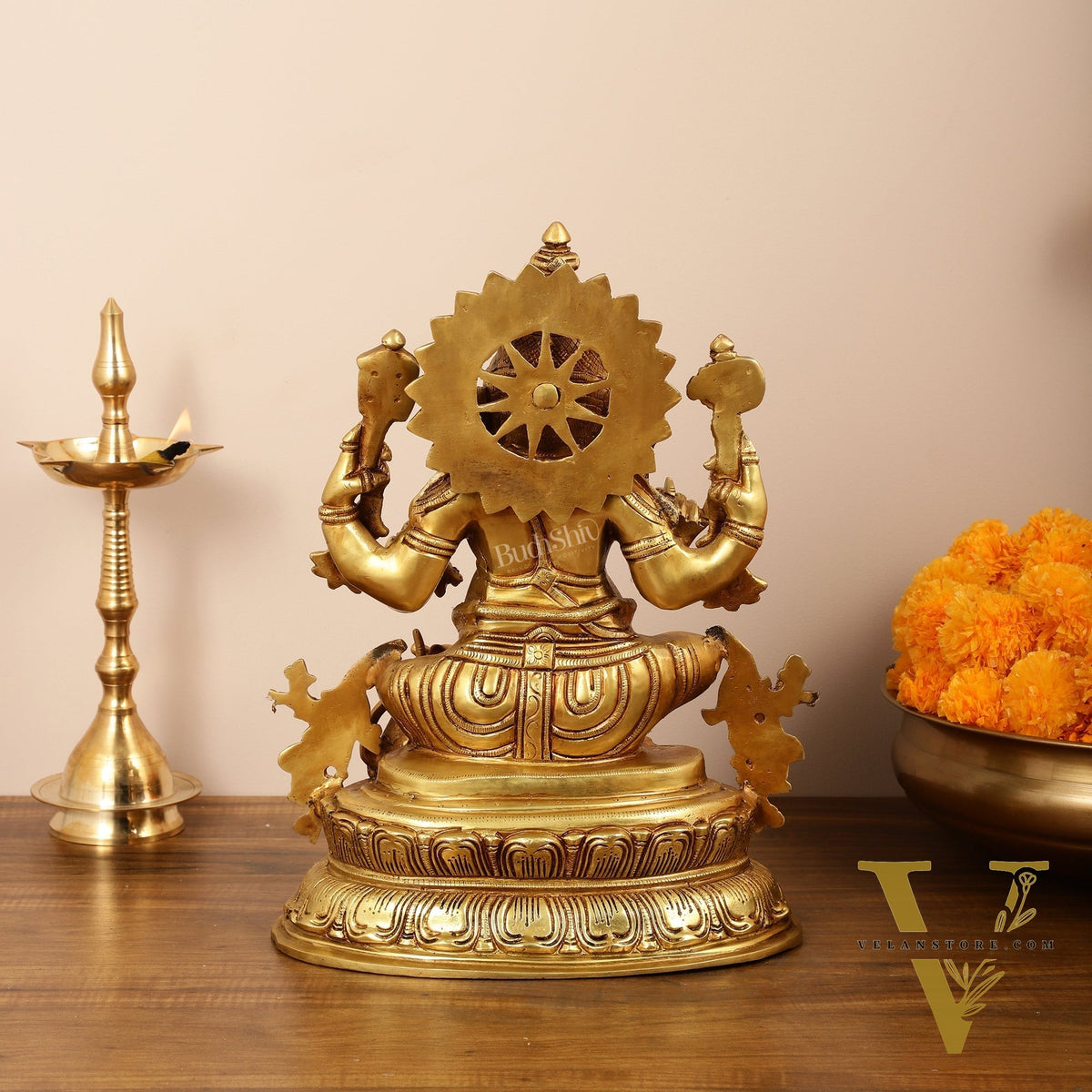 Brass Lord Ganesha Idol - 16 Inch