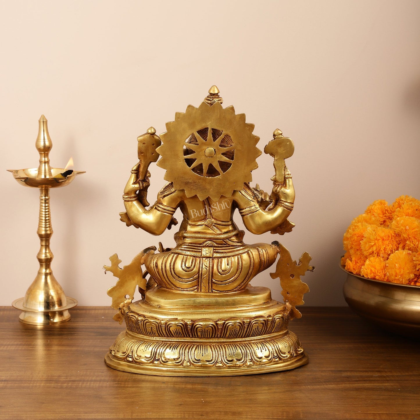 Brass Lord Ganesha Idol - 16 Inch