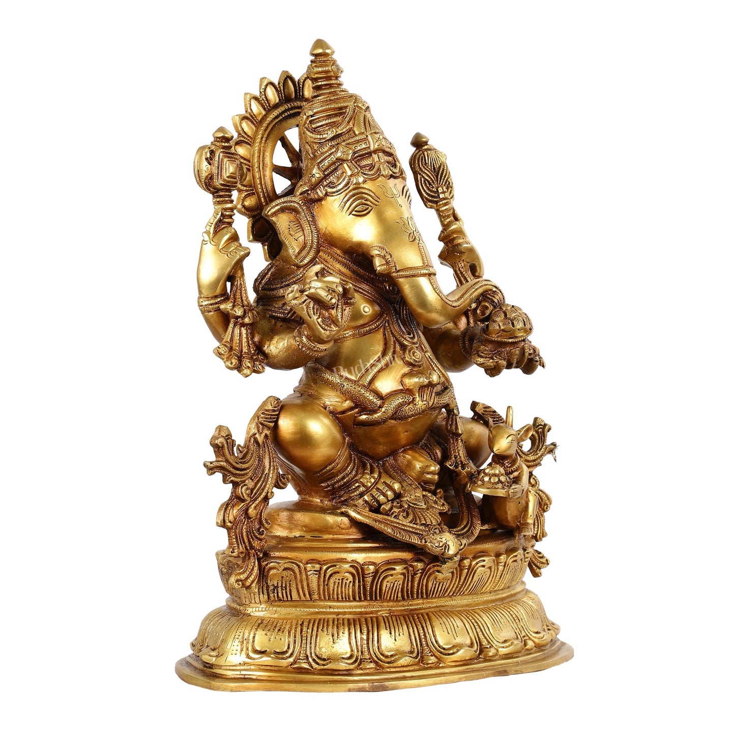 Brass Lord Ganesha Idol - 16 Inch