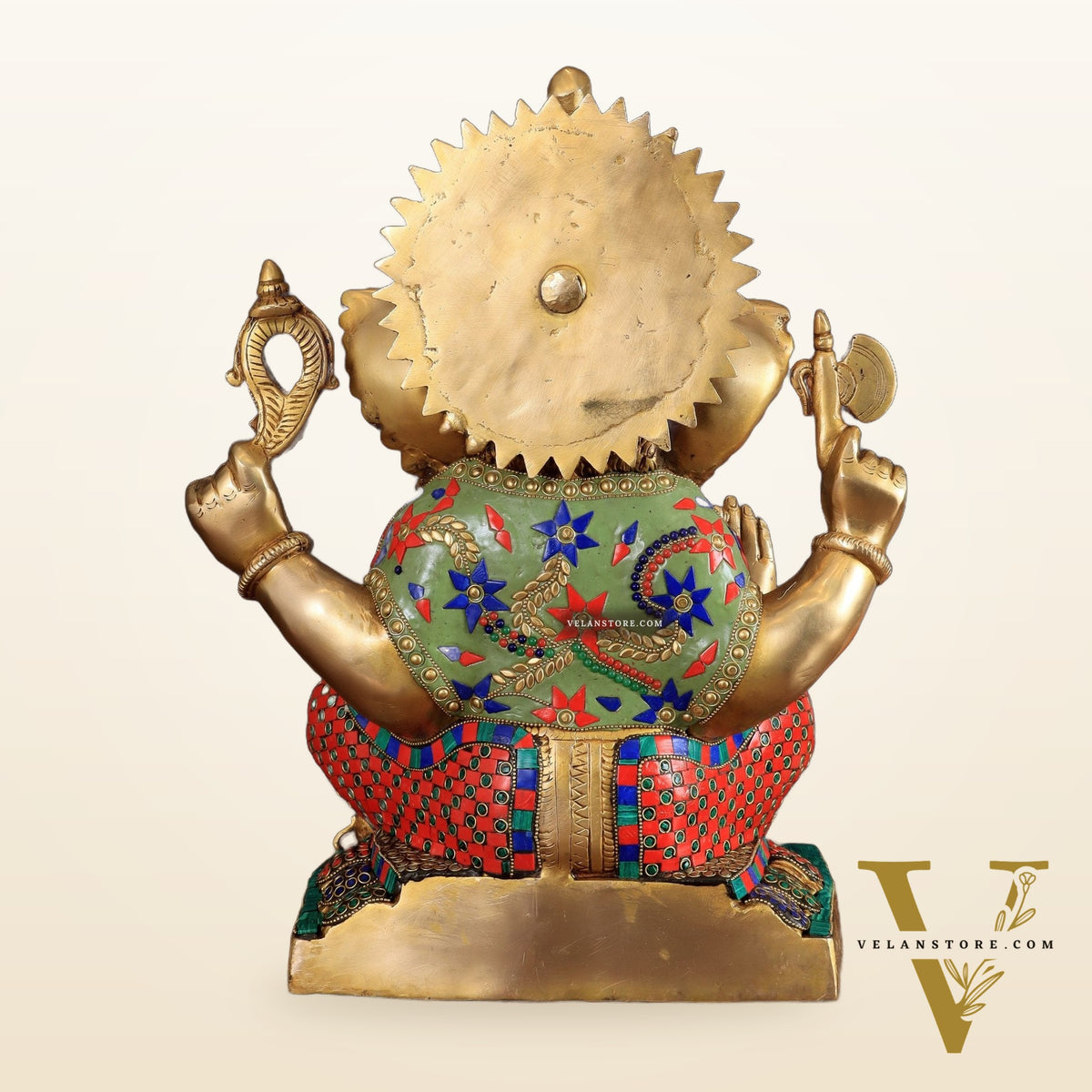 Brass Lord Ganesha Idol - 18" Tall