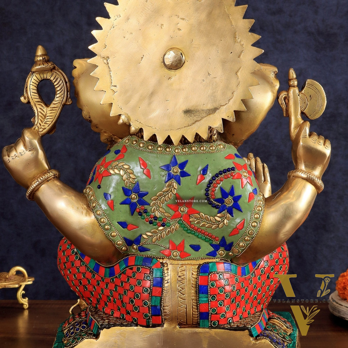 Brass Lord Ganesha Idol - 18" Tall