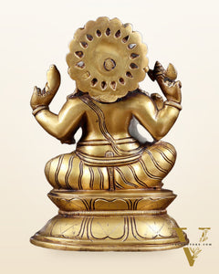 Brass Lord Ganesha Idol - 7.5 Inch