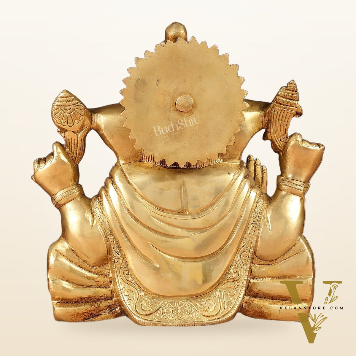 Brass Lord Ganesha Idol 9"