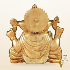 Brass Lord Ganesha Idol 9"