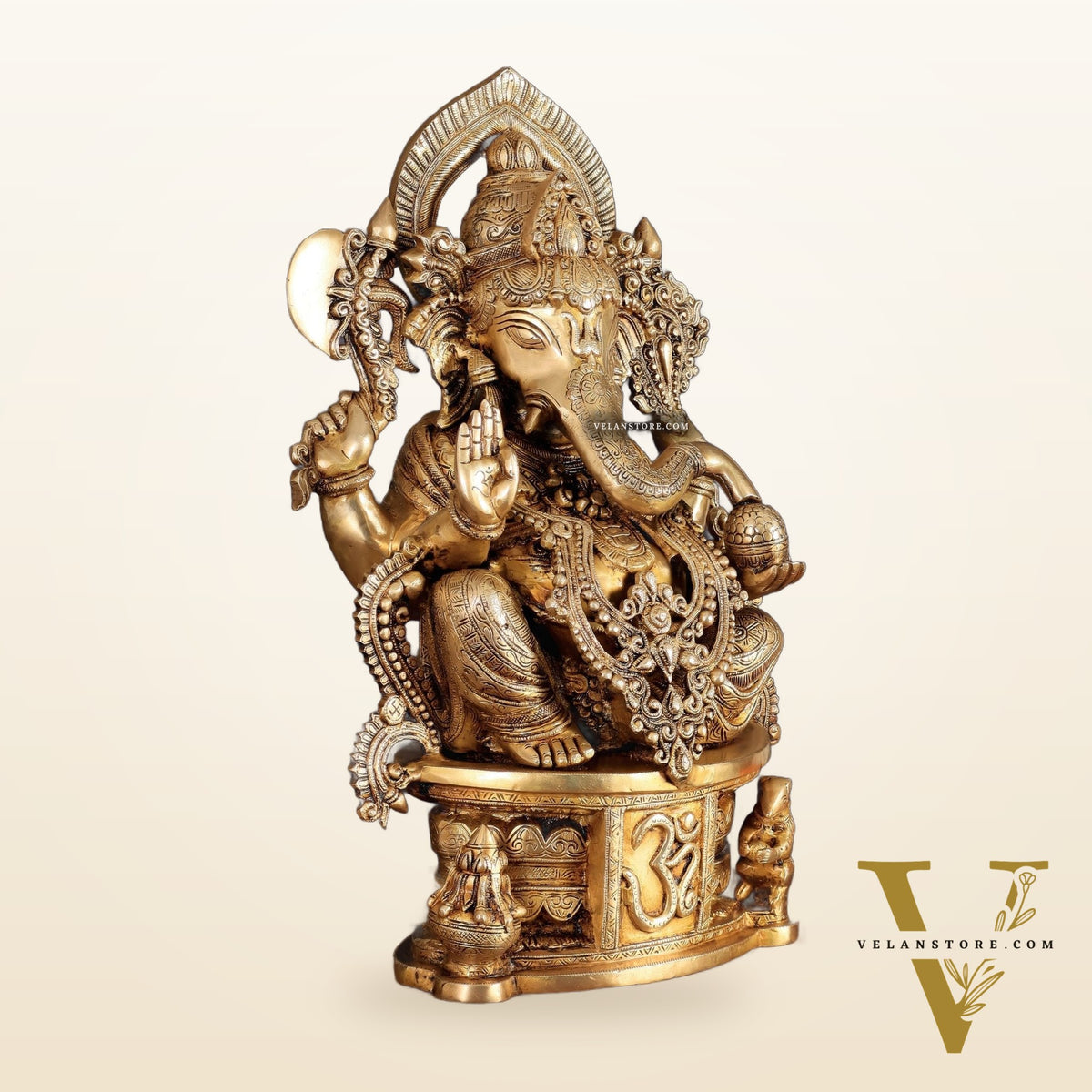 Brass Lord Ganesha large Sculpture - 23"