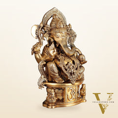 Brass Lord Ganesha large Sculpture - 23"