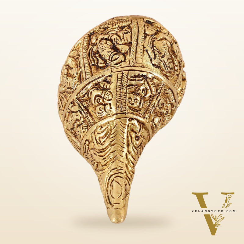 Brass Lord ganesha Shankh conch