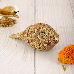 Brass Lord ganesha Shankh conch