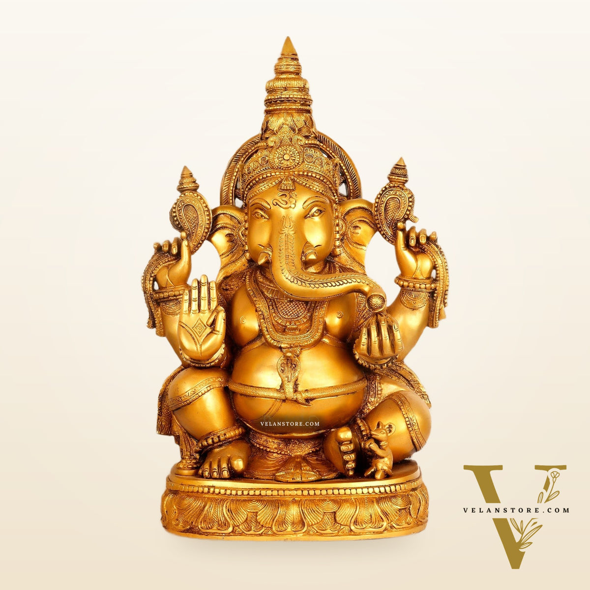 Brass Lord Ganesha Statue 20"