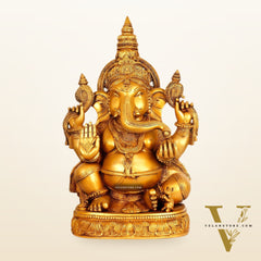 Brass Lord Ganesha Statue 20"