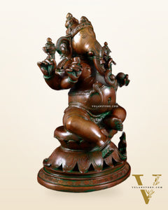 Brass Lord Ganesha Statue on Lotus Base chola style – 14”