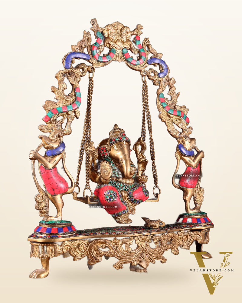 Brass Lord Ganesha Swing - 18 Inch