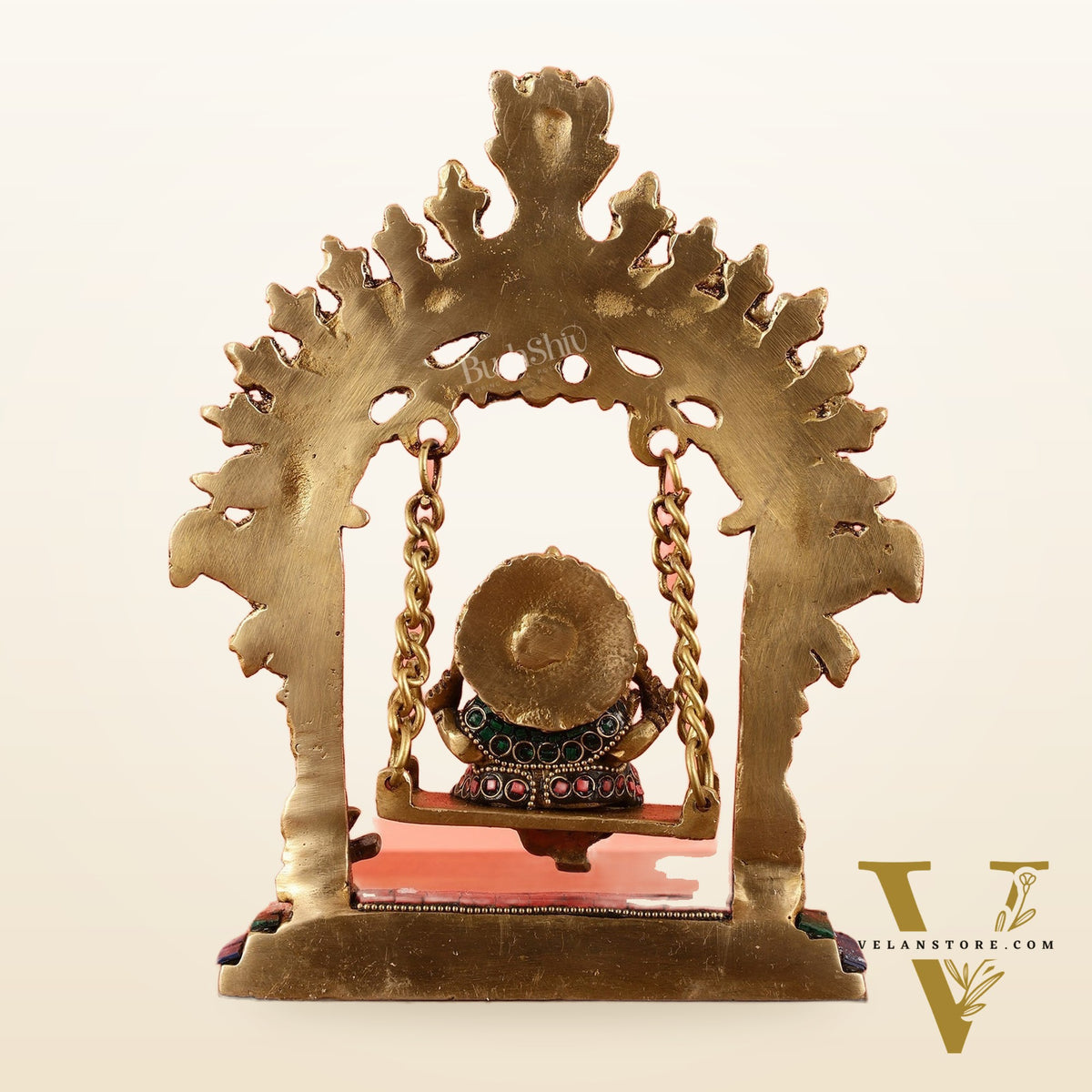 Brass Lord Ganesha Swing Idol - 10 inch