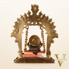 Brass Lord Ganesha Swing Idol - 10 inch