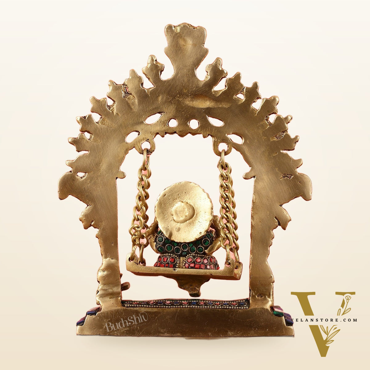 Brass Lord Ganesha Swing Idol - 10 inch