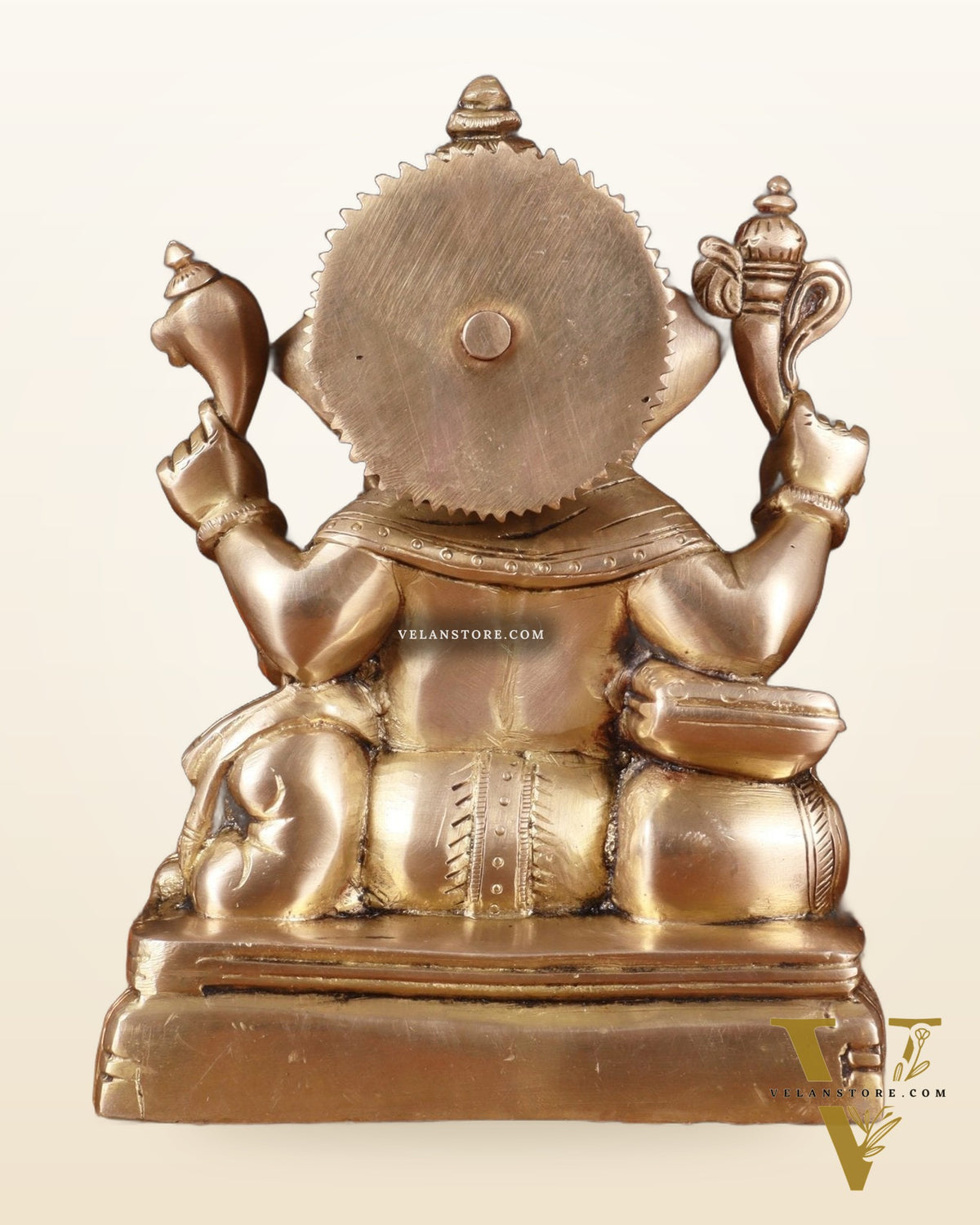 Brass Lord Ganesha Writing Statue – 7.5 Inch