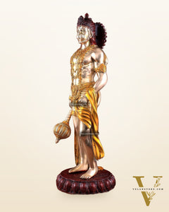 Brass Lord Hanuman muscular Statue - 24" Height three tone