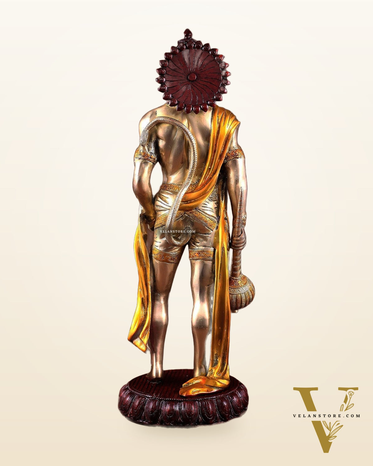 Brass Lord Hanuman muscular Statue - 24" Height three tone