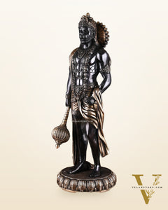 Brass Lord Hanuman Statue Standing 24" Height Black edition