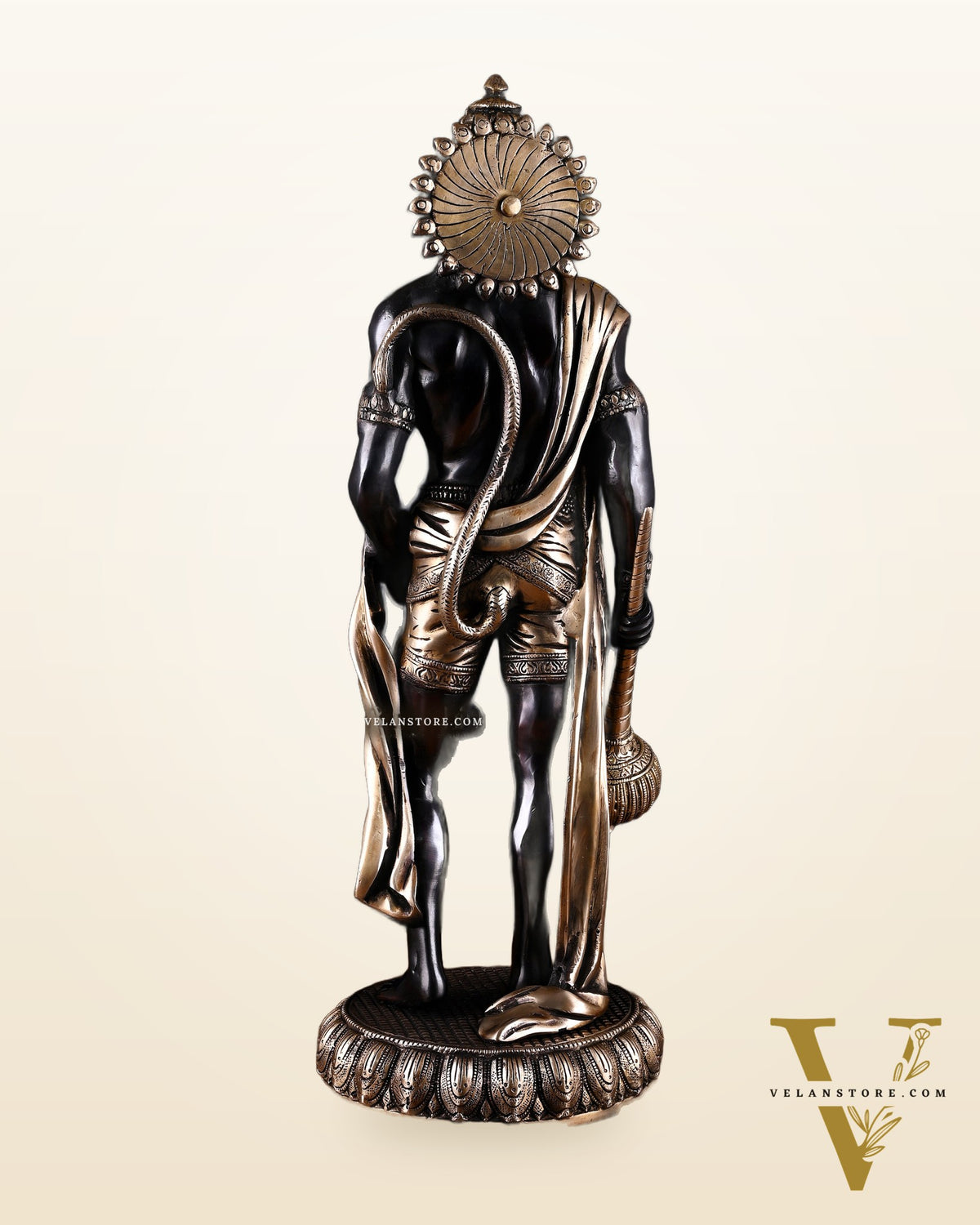Brass Lord Hanuman Statue Standing 24" Height Black edition
