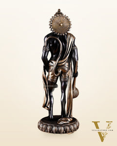 Brass Lord Hanuman Statue Standing 24" Height Black edition