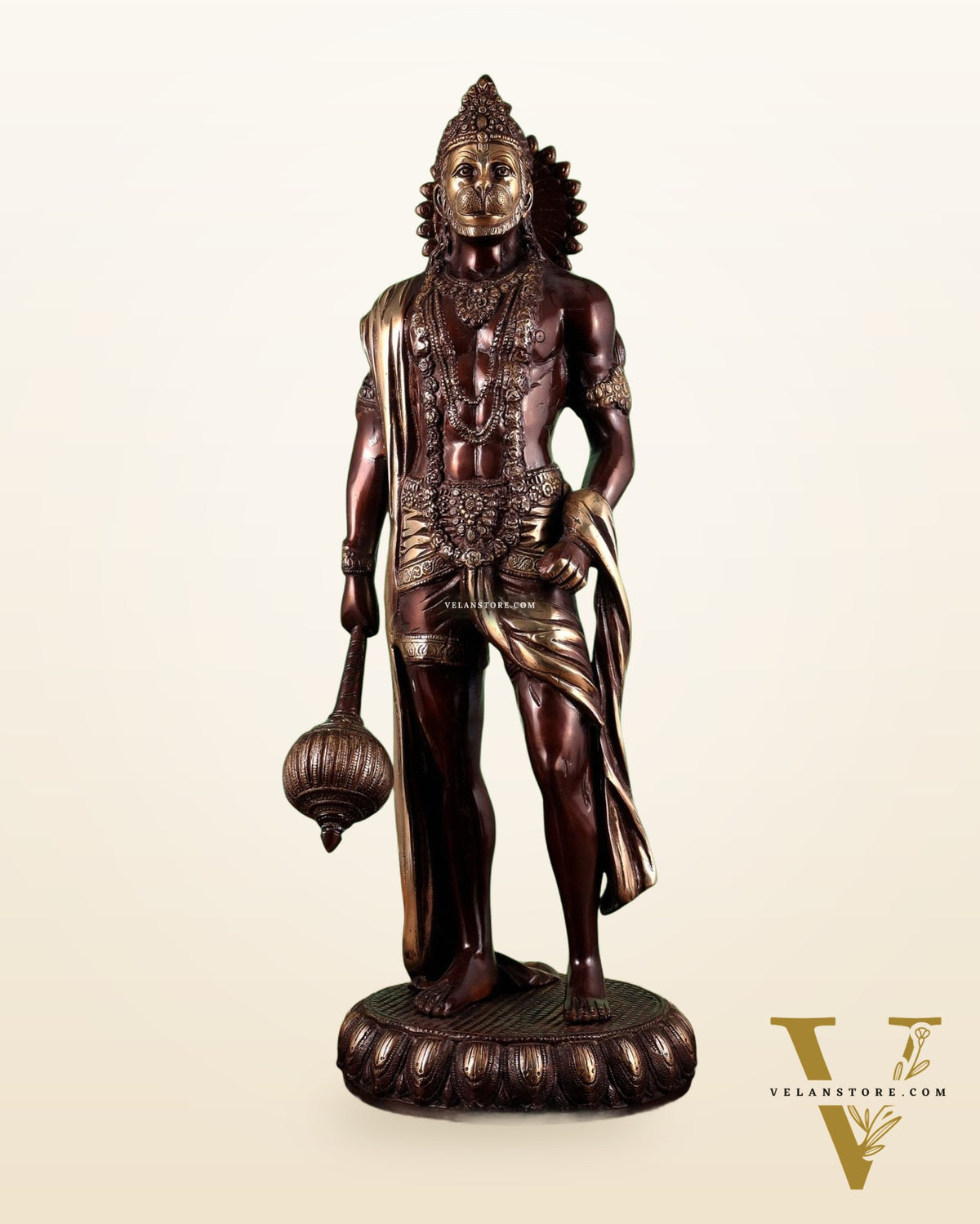 Brass Lord Hanuman Statue Standing 24" Height dual tone