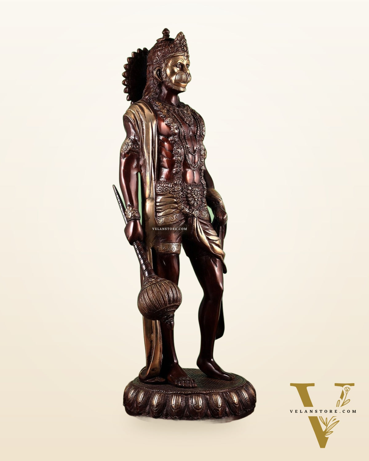 Brass Lord Hanuman Statue Standing 24" Height dual tone