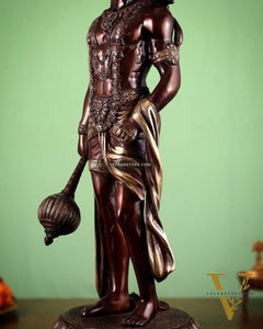 Brass Lord Hanuman Statue Standing 24" Height dual tone