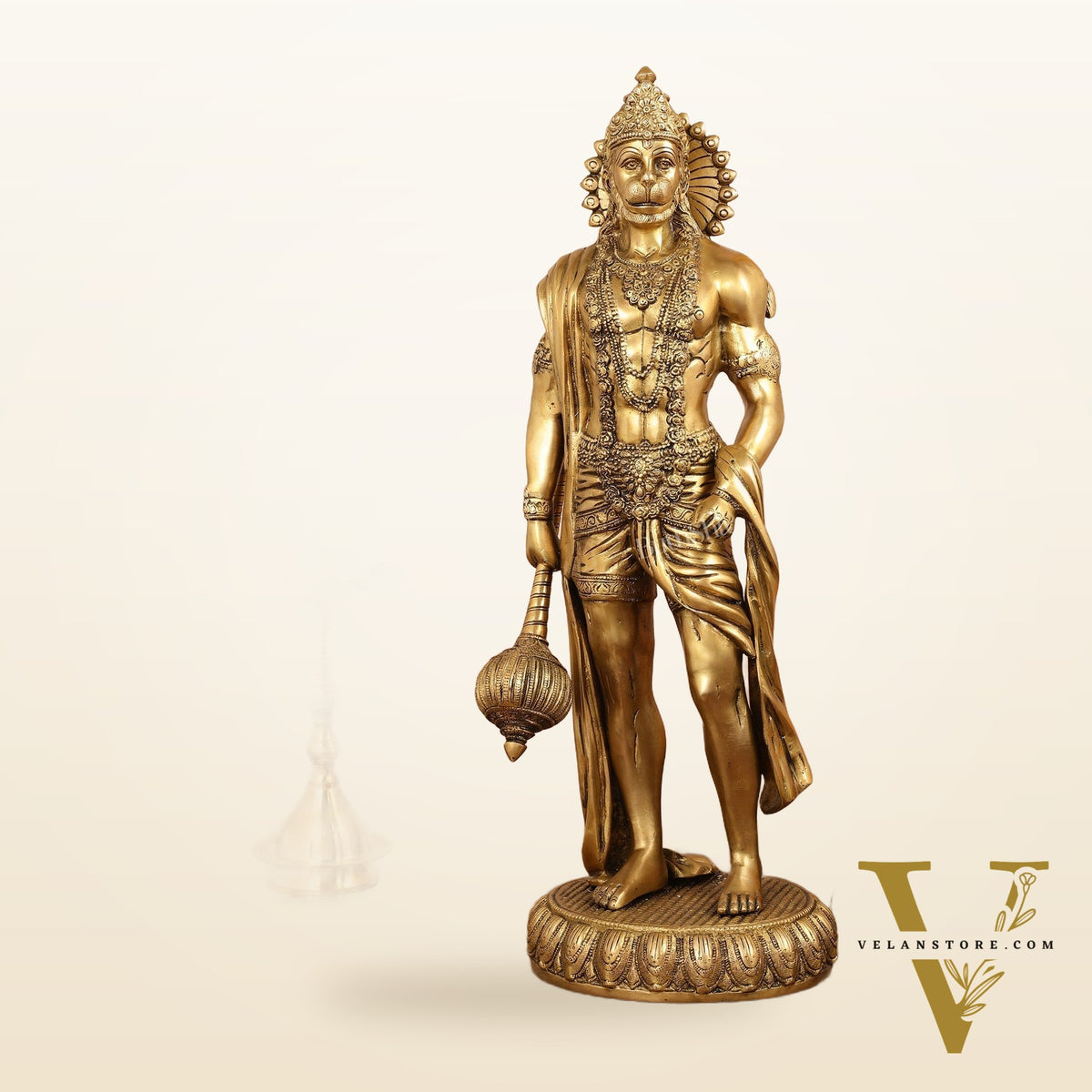 Brass Lord Hanuman Statue Standing 24" Height