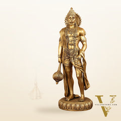 Brass Lord Hanuman Statue Standing 24" Height