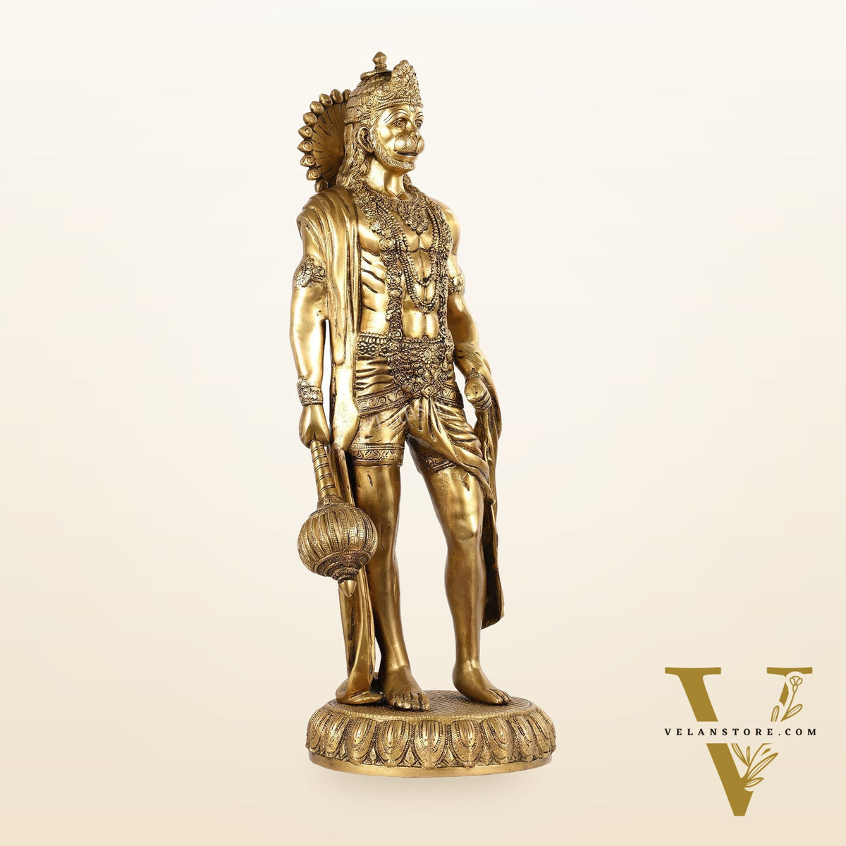 Brass Lord Hanuman Statue Standing 24" Height