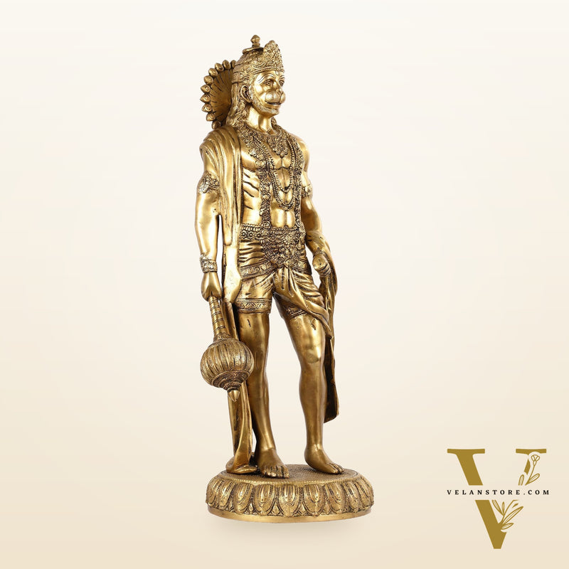 Brass Lord Hanuman Statue Standing 24" Height