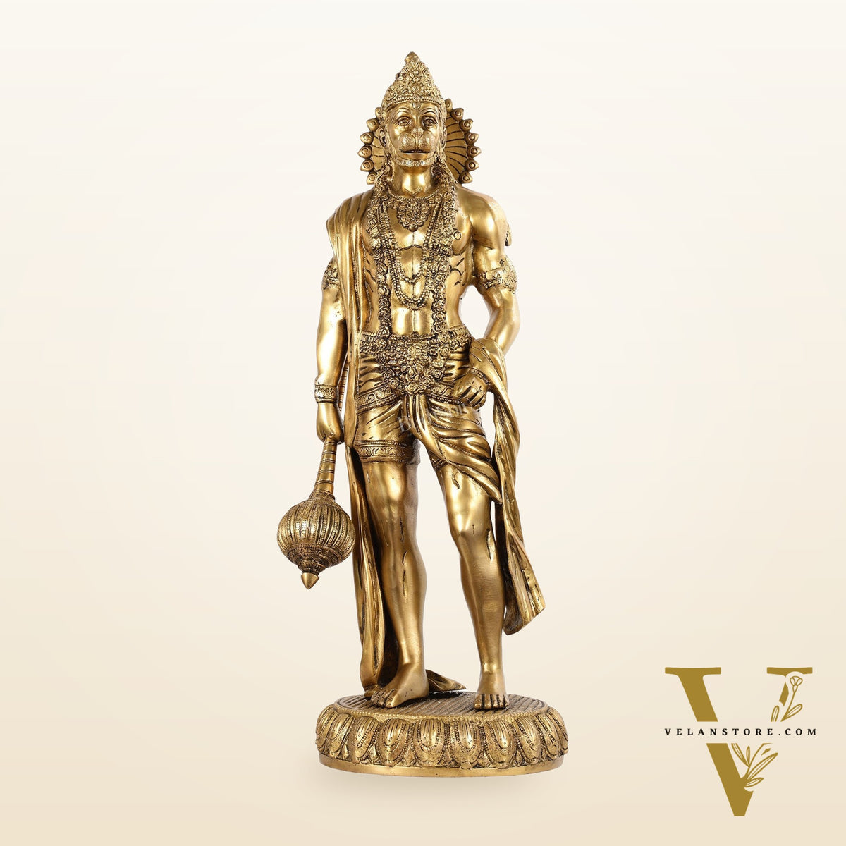 Brass Lord Hanuman Statue Standing 24" Height