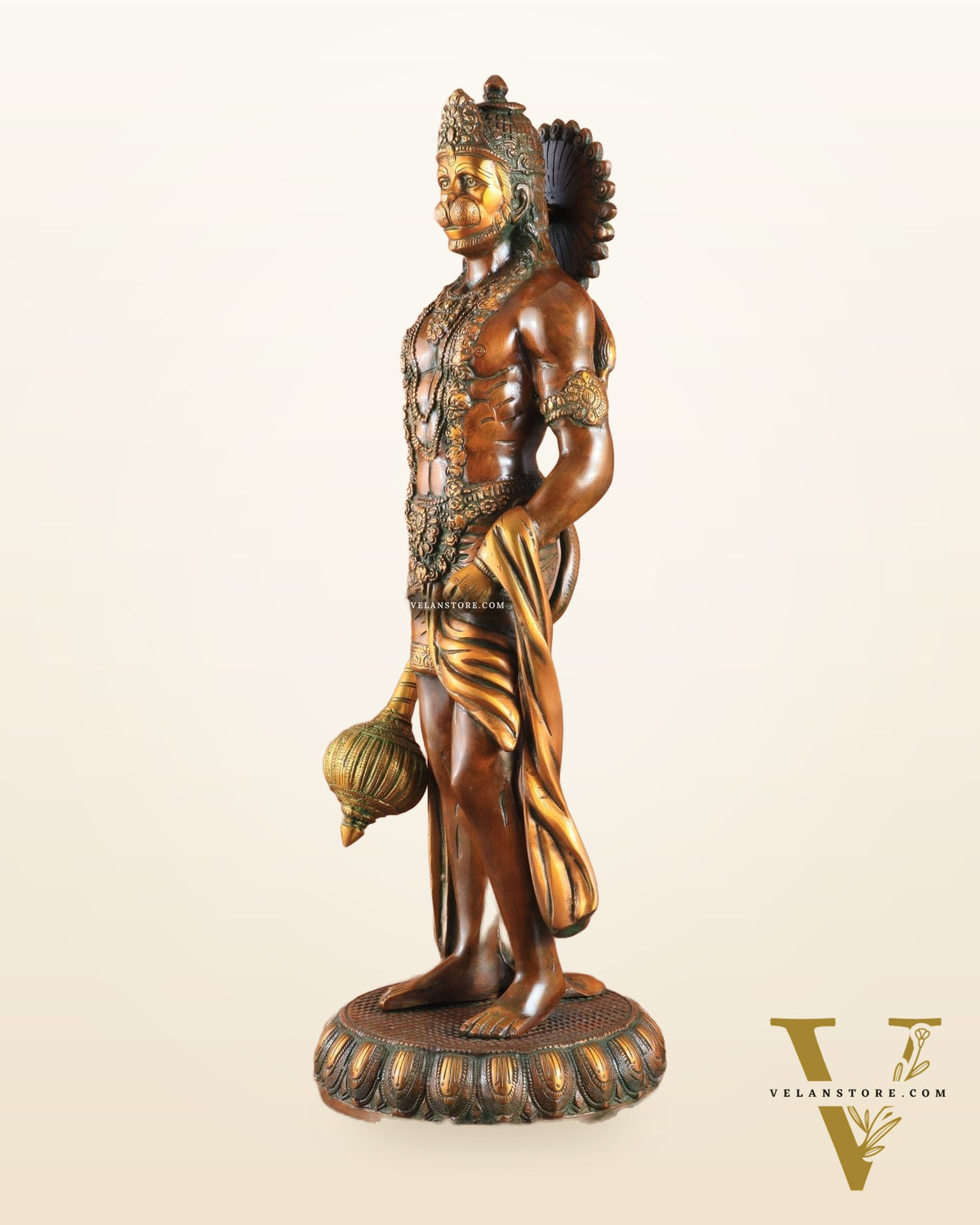 Brass Lord Hanuman Statue Standing 24" Height