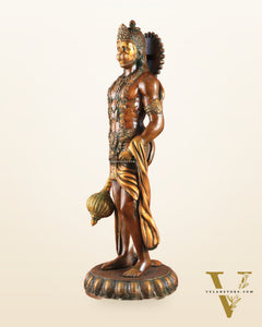 Brass Lord Hanuman Statue Standing 24" Height