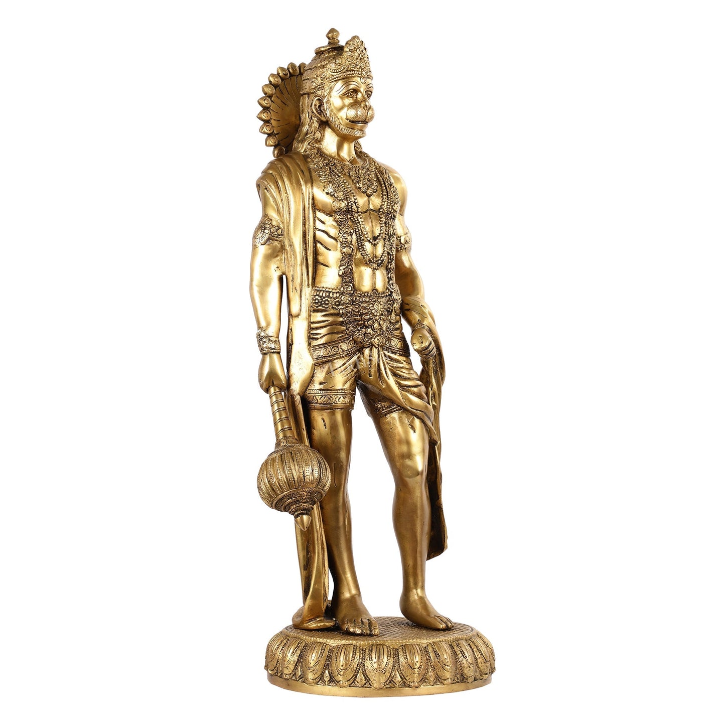 Brass Lord Hanuman Statue Standing 24" Height