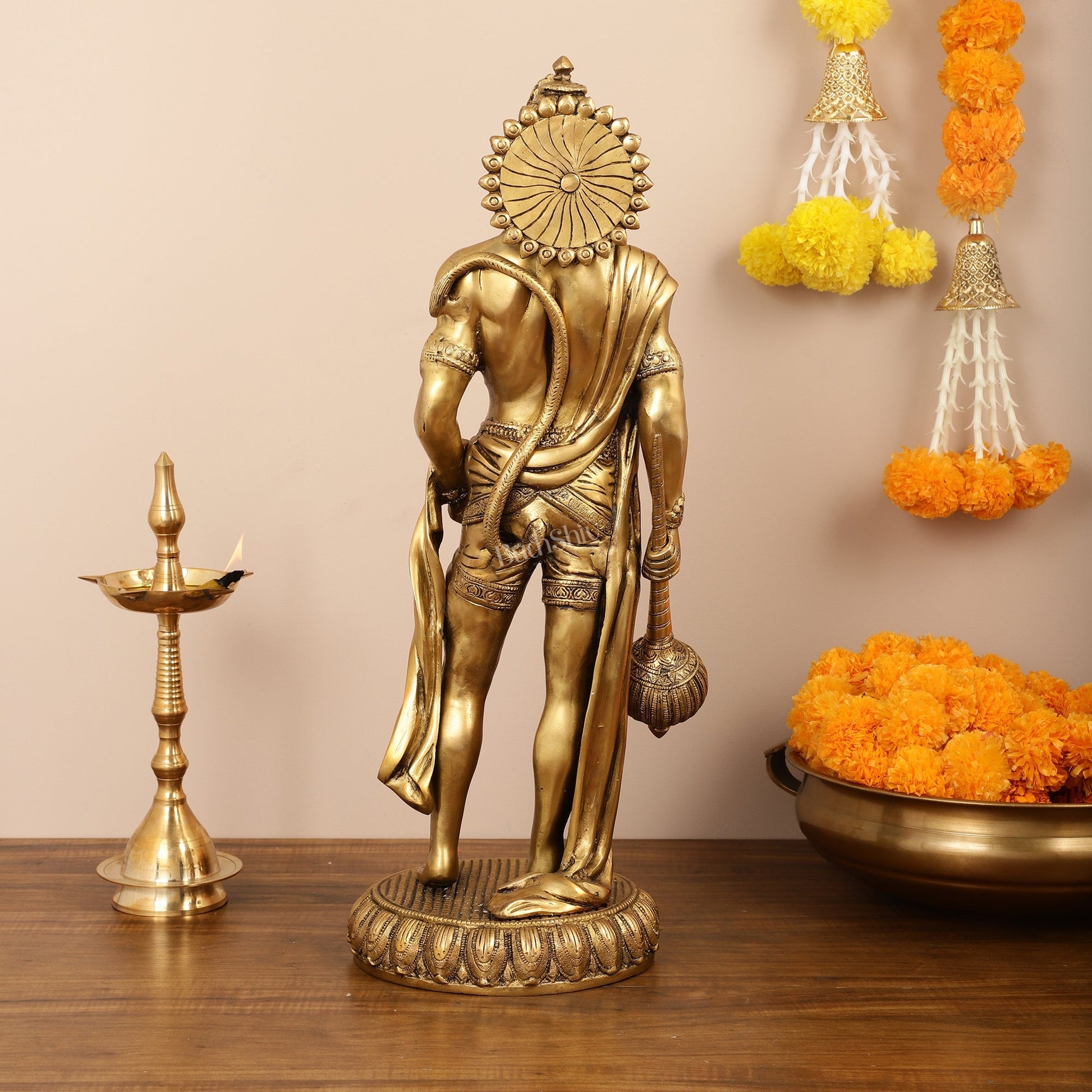 Brass Lord Hanuman Statue Standing 24" Height