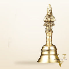 Brass Lord Hanuman Temple Hand Bell for Pooja | Height 5.5 inch