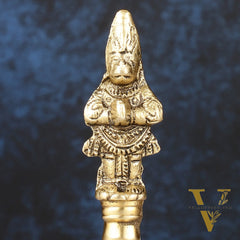 Brass Lord Hanuman Temple Hand Bell for Pooja | Height 5.5 inch