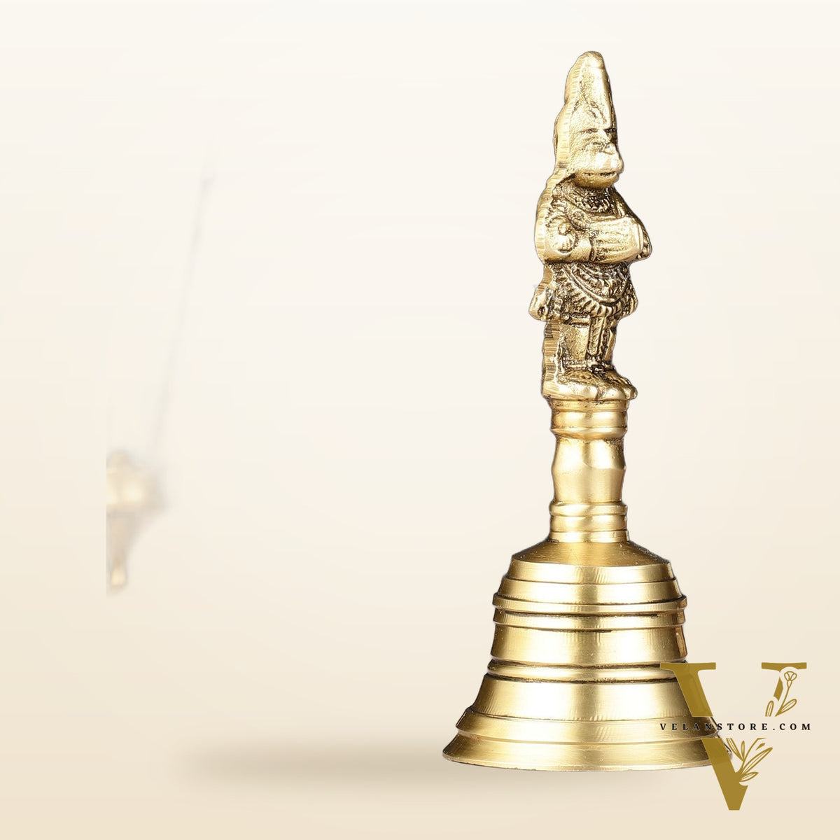 Brass Lord Hanuman Temple Hand Bell for Pooja | Height 5.5 inch