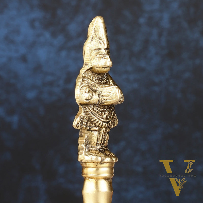 Brass Lord Hanuman Temple Hand Bell for Pooja | Height 5.5 inch
