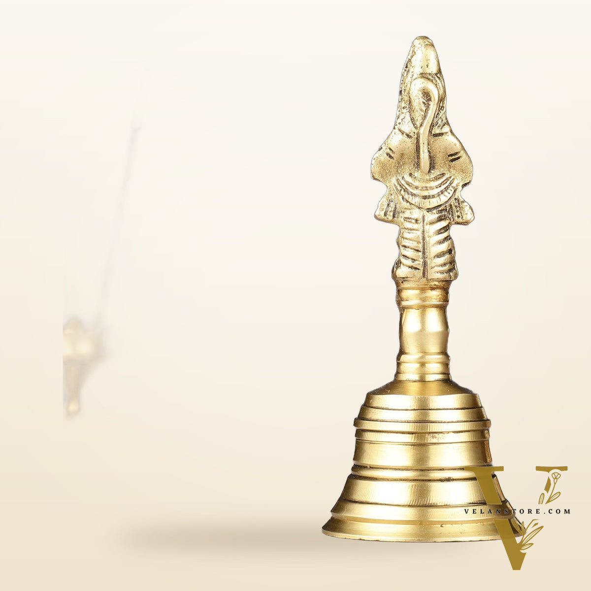 Brass Lord Hanuman Temple Hand Bell for Pooja | Height 5.5 inch