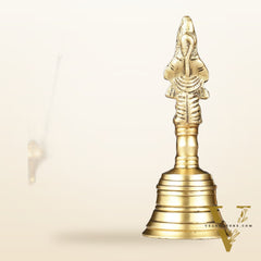 Brass Lord Hanuman Temple Hand Bell for Pooja | Height 5.5 inch