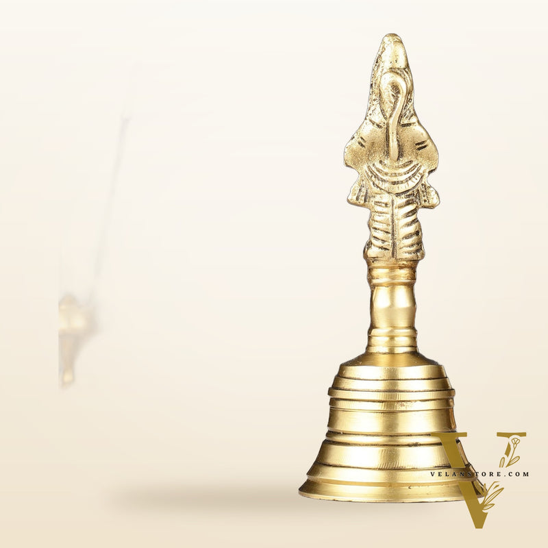 Brass Lord Hanuman Temple Hand Bell for Pooja | Height 5.5 inch